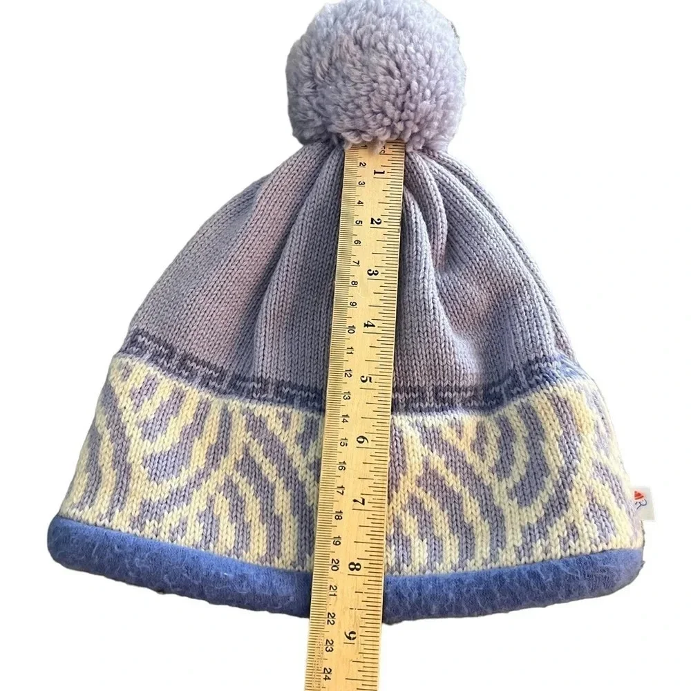 The Turtle’s Top Purple Wool PomPom Ski Hat Beany Stowe Vermont